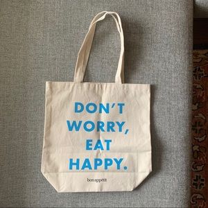 Bon Appetit canvas tote